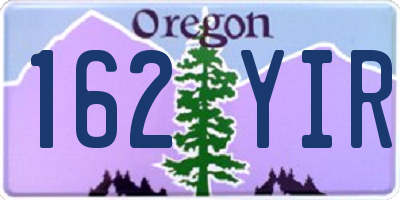 OR license plate 162YIR