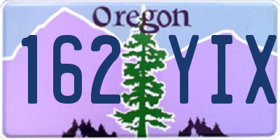 OR license plate 162YIX