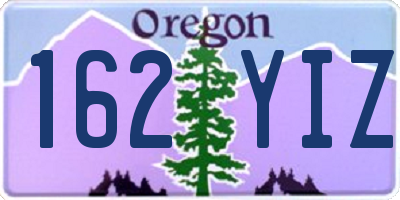 OR license plate 162YIZ