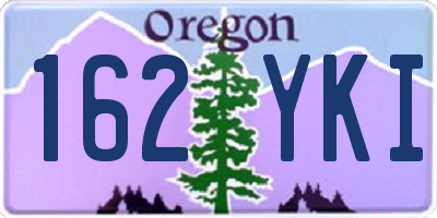 OR license plate 162YKI