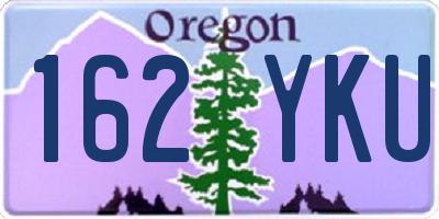 OR license plate 162YKU