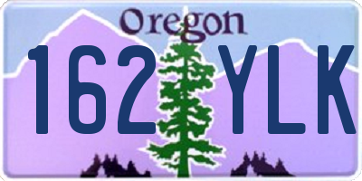 OR license plate 162YLK
