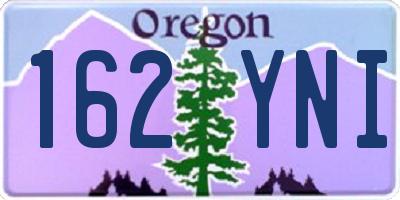 OR license plate 162YNI