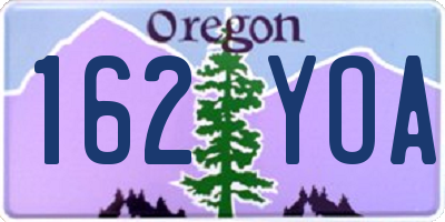 OR license plate 162YOA