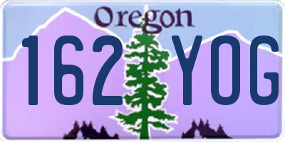 OR license plate 162YOG
