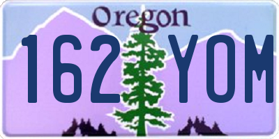 OR license plate 162YOM