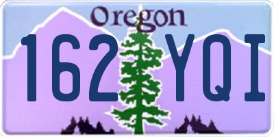 OR license plate 162YQI
