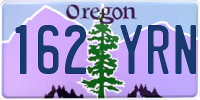 OR license plate 162YRN