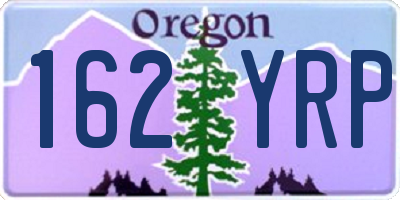 OR license plate 162YRP