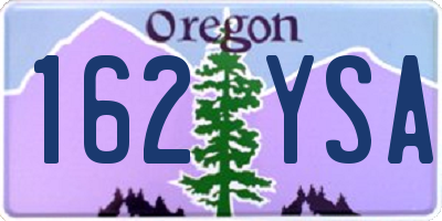 OR license plate 162YSA