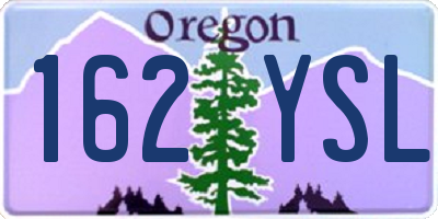 OR license plate 162YSL