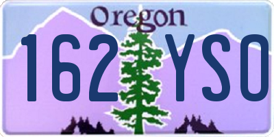 OR license plate 162YSO