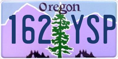 OR license plate 162YSP