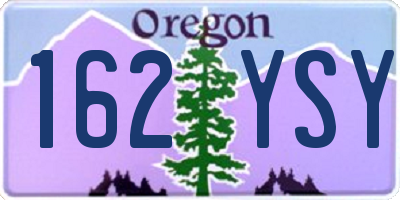 OR license plate 162YSY