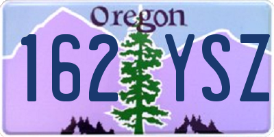 OR license plate 162YSZ