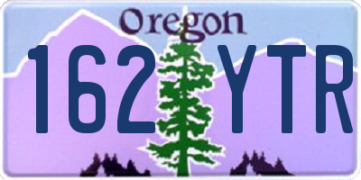 OR license plate 162YTR
