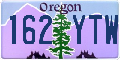OR license plate 162YTW