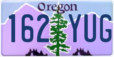OR license plate 162YUG