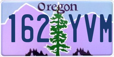 OR license plate 162YVM
