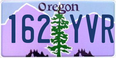 OR license plate 162YVR