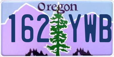 OR license plate 162YWB