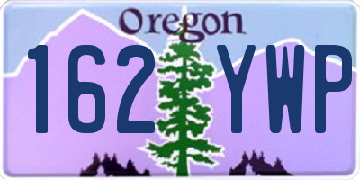 OR license plate 162YWP