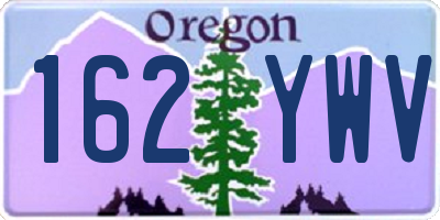 OR license plate 162YWV