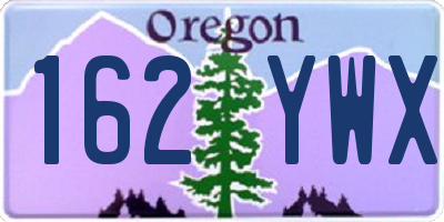 OR license plate 162YWX