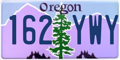 OR license plate 162YWY