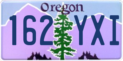 OR license plate 162YXI