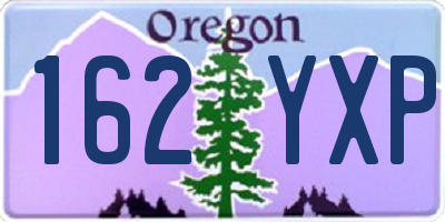 OR license plate 162YXP