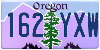OR license plate 162YXW