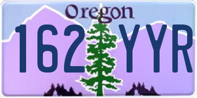 OR license plate 162YYR