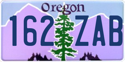 OR license plate 162ZAB