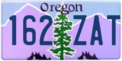 OR license plate 162ZAT