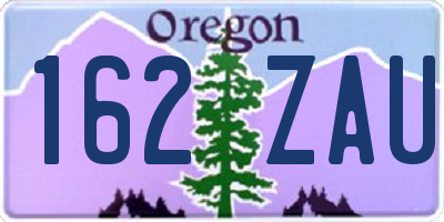 OR license plate 162ZAU