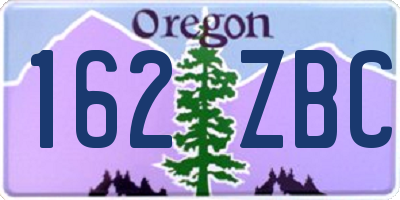 OR license plate 162ZBC