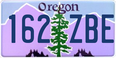 OR license plate 162ZBE