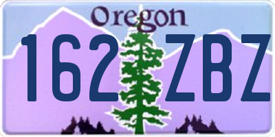 OR license plate 162ZBZ