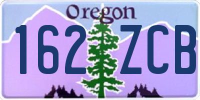 OR license plate 162ZCB