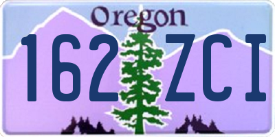 OR license plate 162ZCI
