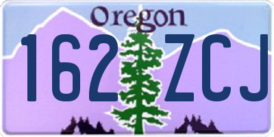 OR license plate 162ZCJ