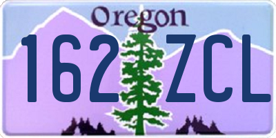 OR license plate 162ZCL