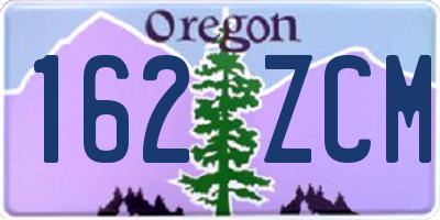 OR license plate 162ZCM