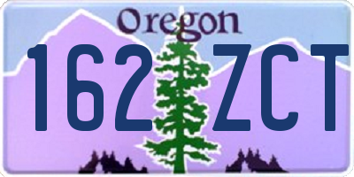 OR license plate 162ZCT