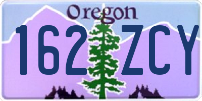 OR license plate 162ZCY