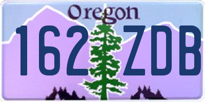 OR license plate 162ZDB