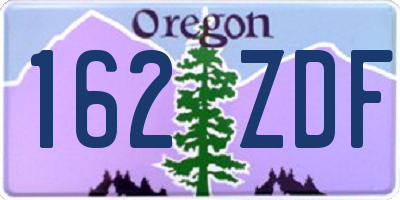 OR license plate 162ZDF