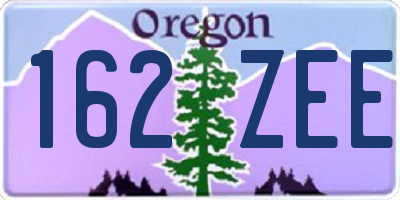 OR license plate 162ZEE