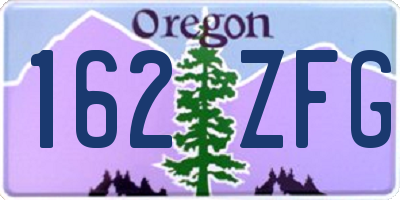 OR license plate 162ZFG